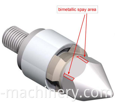 bimetallic spray area